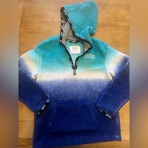 Justice Kids' Blue and White Ombre Fleece Jacket